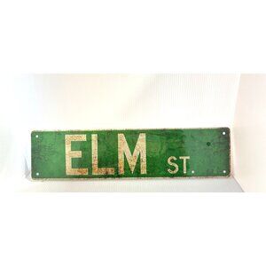 Elm St Metal Tin Street Sign Horror Movie Decor A Nightmare on Elm Street NEW